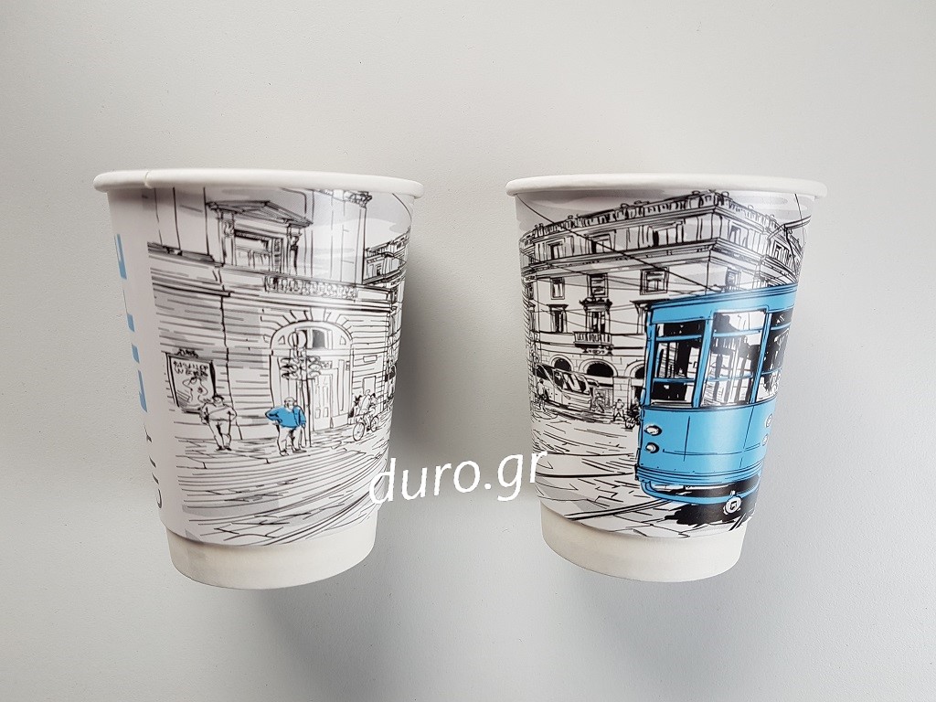 Ποτήρι Χάρτινο Διπλότοιχο City Life 25τμχ (8oz/12oz/16oz) - Image 3