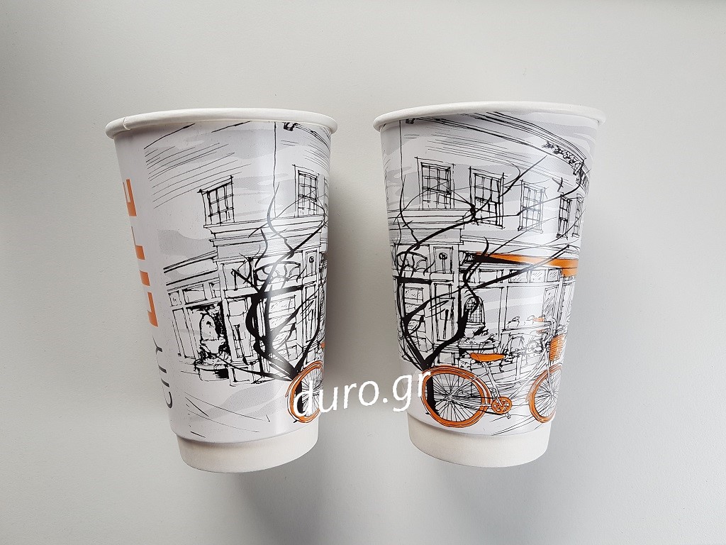 Ποτήρι Χάρτινο Διπλότοιχο City Life 25τμχ (8oz/12oz/16oz) - Image 4