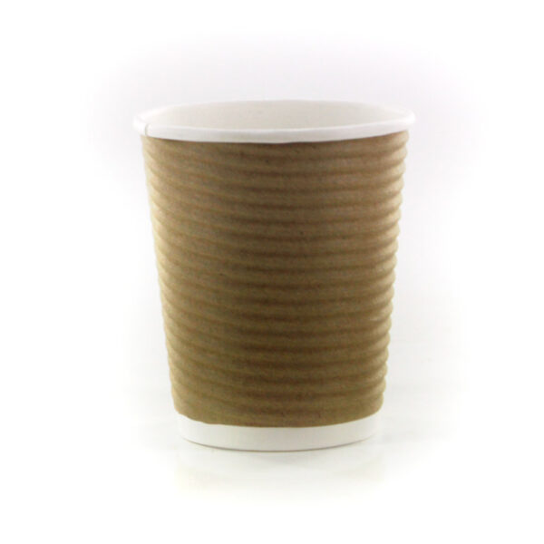 Ποτήρι Χάρτινο "Ripple" Kraft 25τμχ (8oz/12oz/16oz)