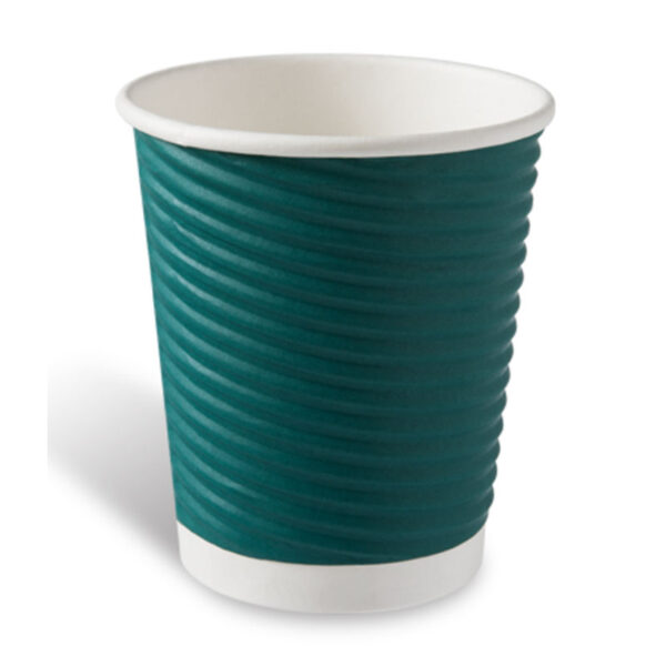Ποτήρι Χάρτινο "Ripple" Τιρκουάζ 25τμχ (8oz/12oz/16oz)