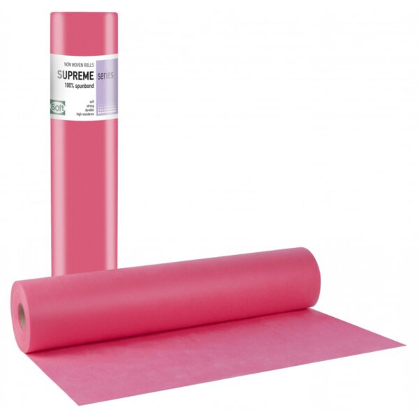 Εξεταστικό Ρολό Non-Woven 50m Ροζ 40gr