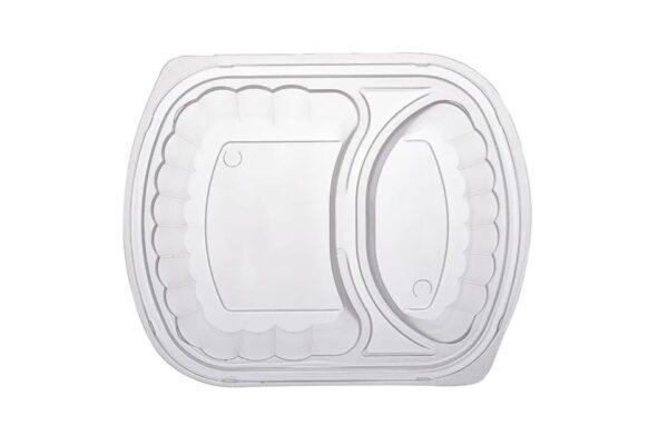 Σκεύος Μικροκυμάτων Microwave 2Θέσιο 1.050ml Με Καπάκι 50τμχ - Image 3