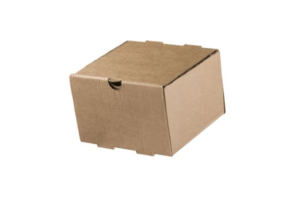 Χάρτινο Κουτί Kraft για Single Burger (13x13x8,6 cm)