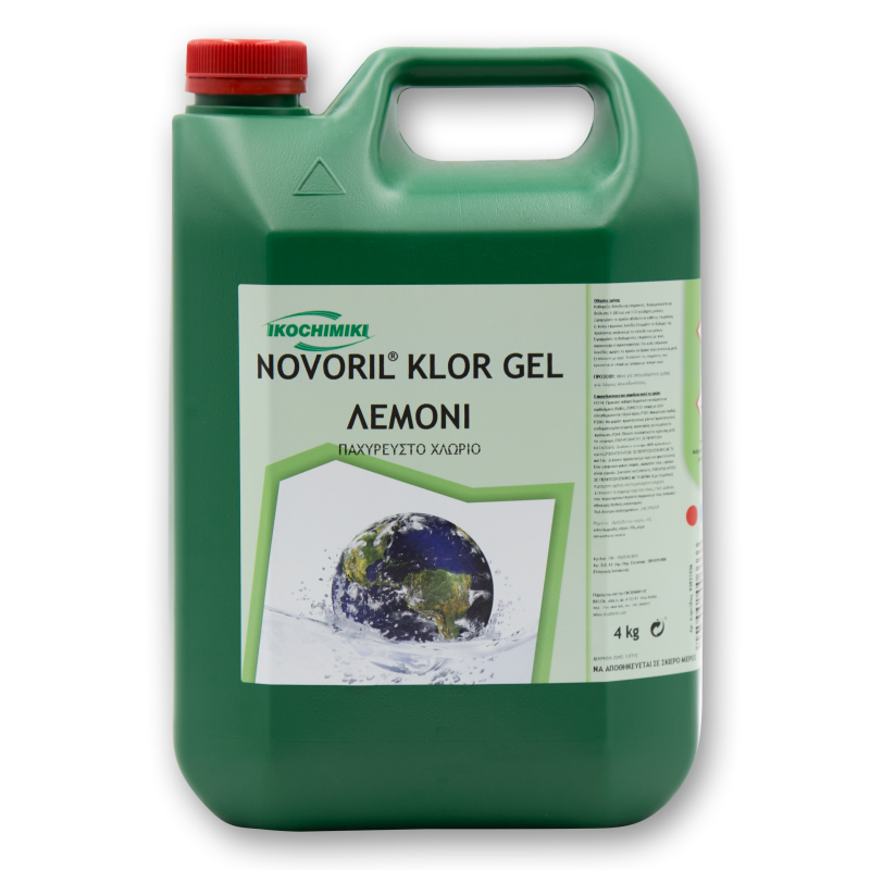 Παχύρρευστη Χλωρίνη Novoril Klor Gel Λεμόνι 4Kg